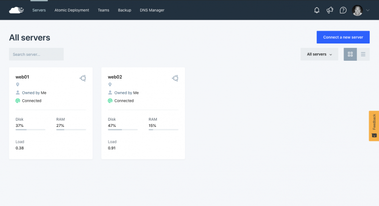 Serverhantering i RunCloud